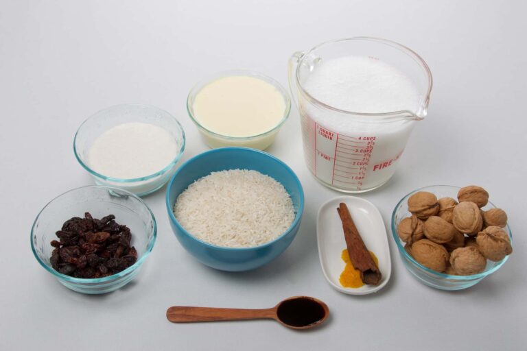 ingredientes para arroz con leche